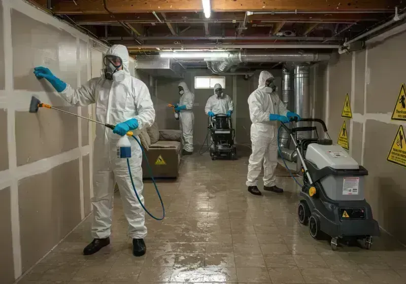 Basement Moisture Removal and Structural Drying process in Troup County, GA